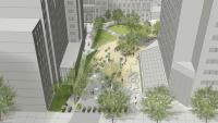 A rendering of the proposed Haven Plaza is shown.